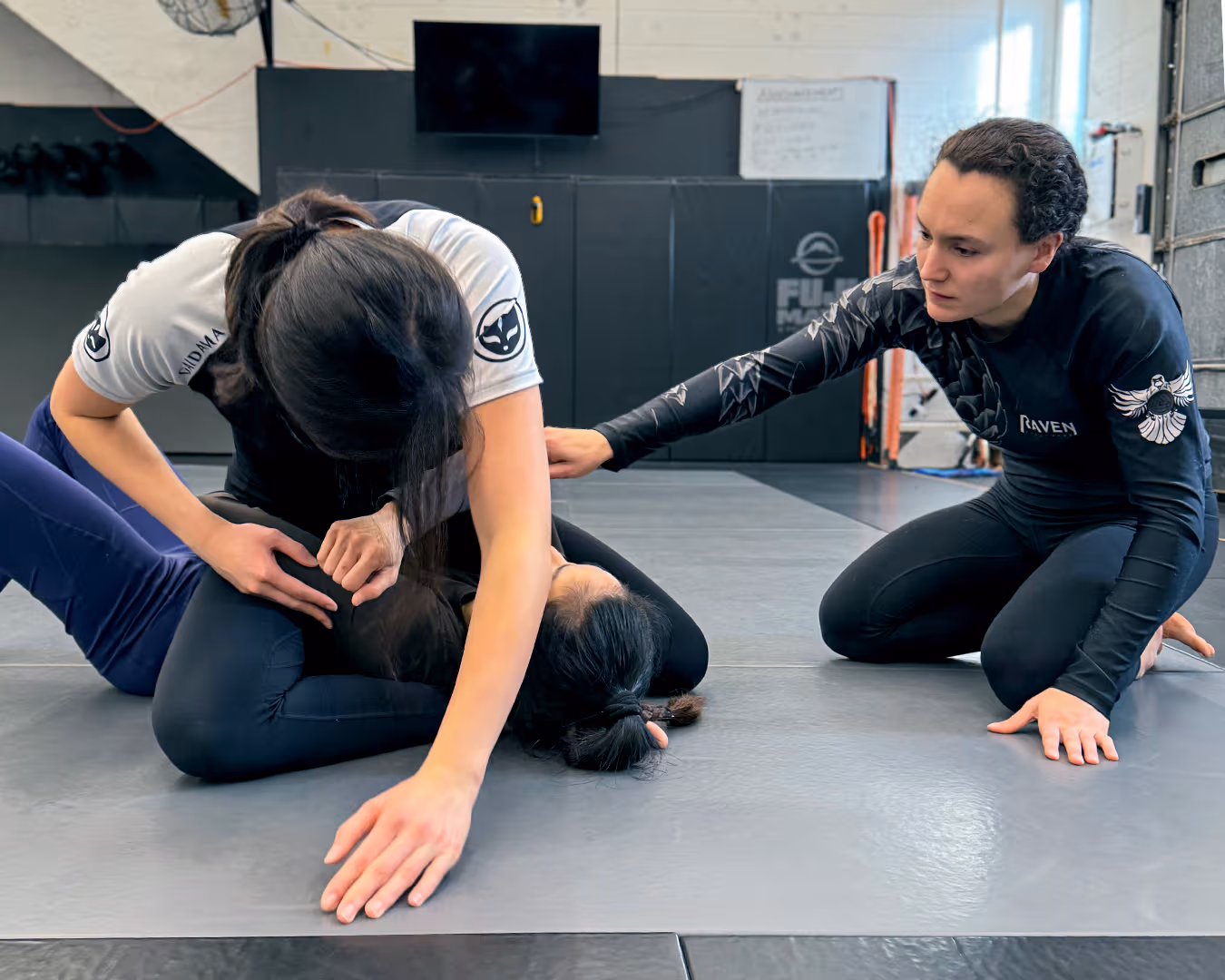 Women's self-defense class.